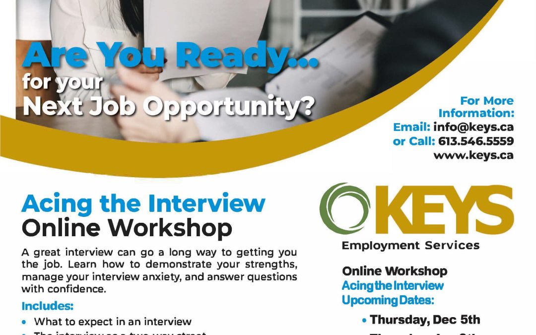 Acing the Interview – Online Workshop